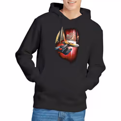 Star Trek Mens Mirror Enterprise Hoodie - M, Black