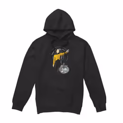 Star Trek Mens 30 Data Hoodie - XXL, Black
