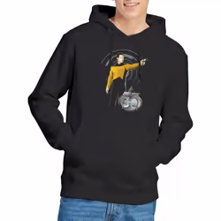Star Trek Mens 30 Data Hoodie - XXL, Black