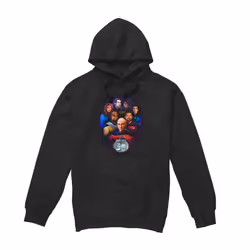 Star Trek Mens 30 Crew Hoodie - XXL, Black