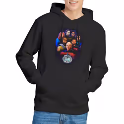 Star Trek Mens 30 Crew Hoodie - XXL, Black