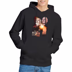 Star Trek Mens Mirror Jean-Luc Picard Hoodie - M, Black