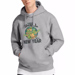Teenage Mutant Ninja Turtles Mens Shell Of A New Year Hoodie - M, Sport Heather