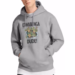 Teenage Mutant Ninja Turtles Mens Cowabunga Dude Hoodie - M, Sport Heather