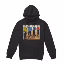 Star Trek Mens Classic Hoodie - L, Black