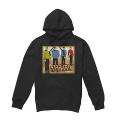 Star Trek Mens Classic Hoodie - L, Black