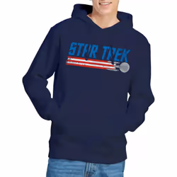 Star Trek Mens Enterprise Americana Hoodie - S, Navy