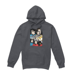Star Trek Mens Illustrated Crew Hoodie - XXL, Charcoal