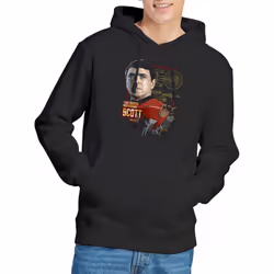 Star Trek Mens Chief Engineer Scott Hoodie - L, Black