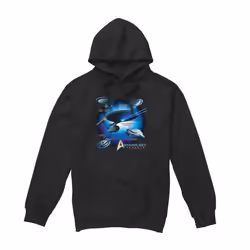 Star Trek Mens Starfleet Vessels Hoodie - XL, Black