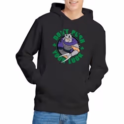 Teenage Mutant Ninja Turtles Mens Luck Shredder St Patricks Day Hoodie - XL, Black