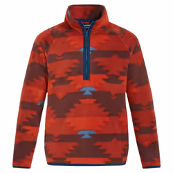 Craghoppers Childrens/Kids Pico Geometric Half Zip Fleece Top - 11-12 Years, Carnelian Orange
