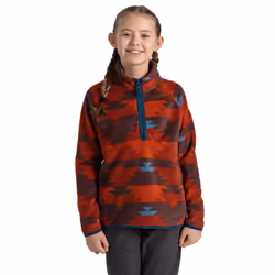 Craghoppers Childrens/Kids Pico Geometric Half Zip Fleece Top - 11-12 Years, Carnelian Orange