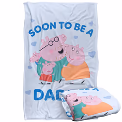 Peppa Pig Soon To Be Daddy Pig Blanket