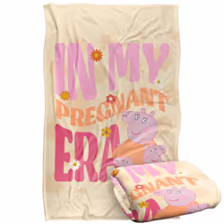 Peppa Pig Pregnant Era Mummy Pig Blanket