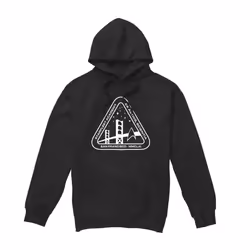 Star Trek Mens White Academy Logo Hoodie - S, Black