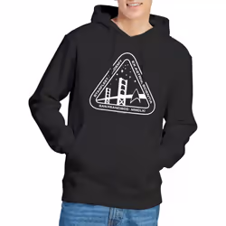 Star Trek Mens White Academy Logo Hoodie - S, Black