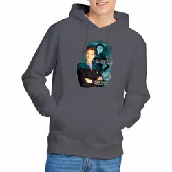 Star Trek Mens Jadzia Dax Hoodie - XXL, Charcoal