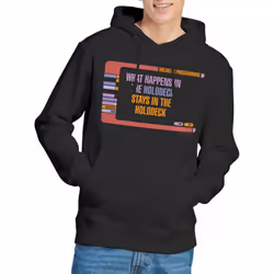 Star Trek Mens Holodeck Secrets Hoodie - L, Black