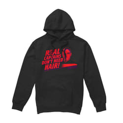 Star Trek Mens Real Captain Hoodie - S, Black