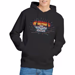 Star Trek Mens Khan Logo Hoodie - XXL, Black