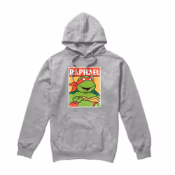 Teenage Mutant Ninja Turtles Mens Raphael Hoodie - XXL, Sport Heather