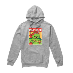 Teenage Mutant Ninja Turtles Mens Raphael Hoodie - XXL, Sport Heather