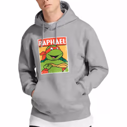 Teenage Mutant Ninja Turtles Mens Raphael Hoodie - XXL, Sport Heather