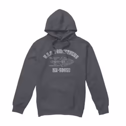 Star Trek Mens Prometheus Athletic Hoodie - S, Charcoal