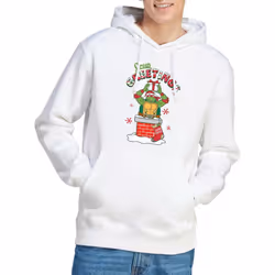 Teenage Mutant Ninja Turtles Mens Green Greetings Christmas Scene Hoodie - L, White
