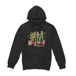 Teenage Mutant Ninja Turtles Mens Holiday Heroes Christmas Hoodie - S, Black