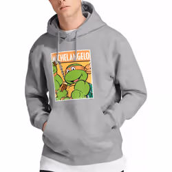Teenage Mutant Ninja Turtles Mens Michelangelo Hoodie - S, Sport Heather