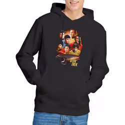 Star Trek Mens Heart of the Enterprise Hoodie - S, Black