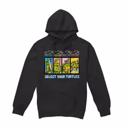 Teenage Mutant Ninja Turtles Mens Select Your Turtles Hoodie - L, Black
