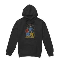 Star Trek Mens Warp Factor 4 Hoodie - XXL, Black