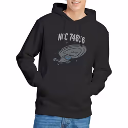 Star Trek Mens The Intrepid Class Hoodie - XL, Black