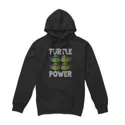 Teenage Mutant Ninja Turtles Mens Turtle Power Faces Hoodie - XL, Black