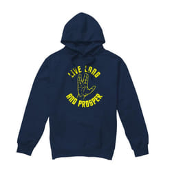 Star Trek Mens Live Long Hand Hoodie - XL, Navy