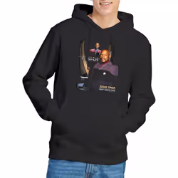 Star Trek Mens Captain Sisko Hoodie - L, Black