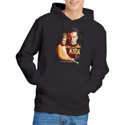 Star Trek Mens Captain Kirk Hoodie - S, Black