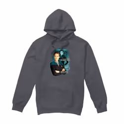 Star Trek Mens Jadzia Dax Hoodie - S, Charcoal