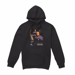 Star Trek Mens Captain Sisko Hoodie - XL, Black
