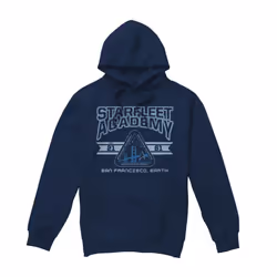 Star Trek Mens Starfleet Academy Earth Hoodie - L, Navy