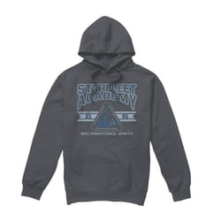Star Trek Mens Starfleet Academy Earth Hoodie - XXL, Charcoal