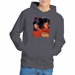 Star Trek Mens Uhura Hoodie - S, Charcoal
