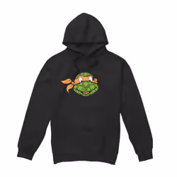 Teenage Mutant Ninja Turtles Mens Michelangelo Clover St Patricks Day Hoodie - XXL, Black