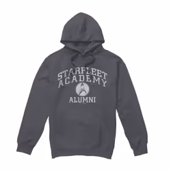 Star Trek Mens Alumni Hoodie - M, Charcoal