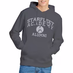 Star Trek Mens Alumni Hoodie - M, Charcoal