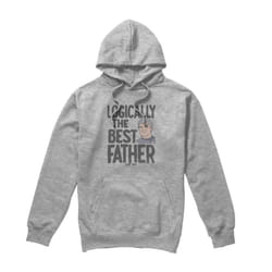 Star Trek Mens Logically the Best Father Hoodie - XL, Sport Heather