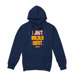 Star Trek Mens Boldly Went Hoodie - S, Navy